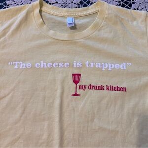 🍷American Apparel Humorous Graphic Light Yellow Tee